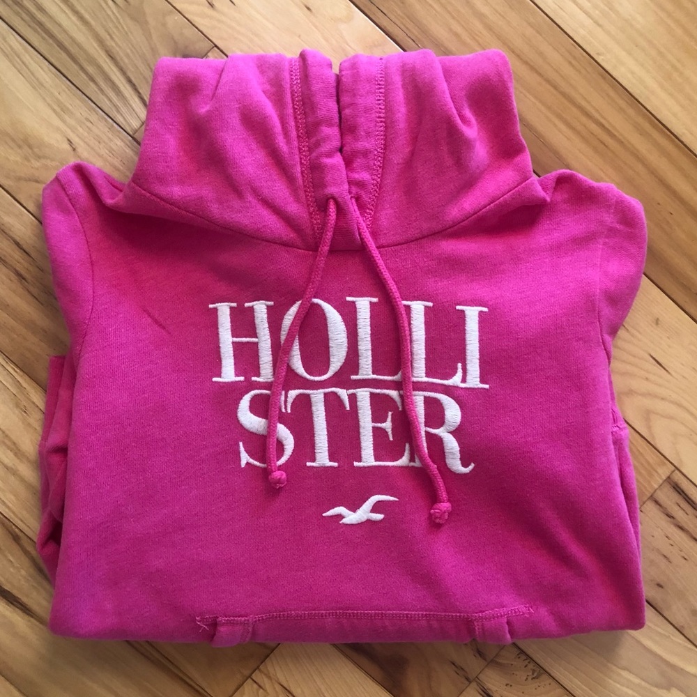 Hollister Sweatshirt, Size XS, Bright Pink